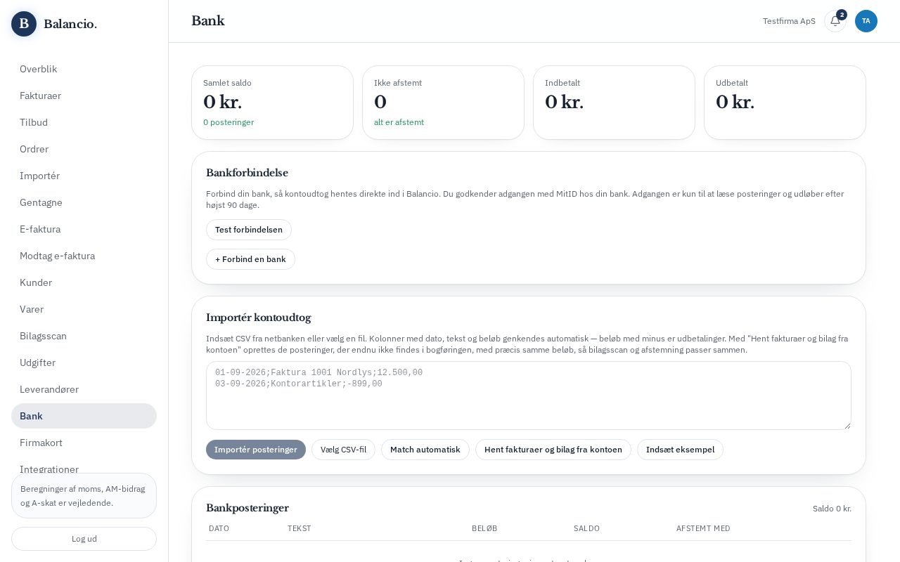 Skærmbillede: Bank og afstemning